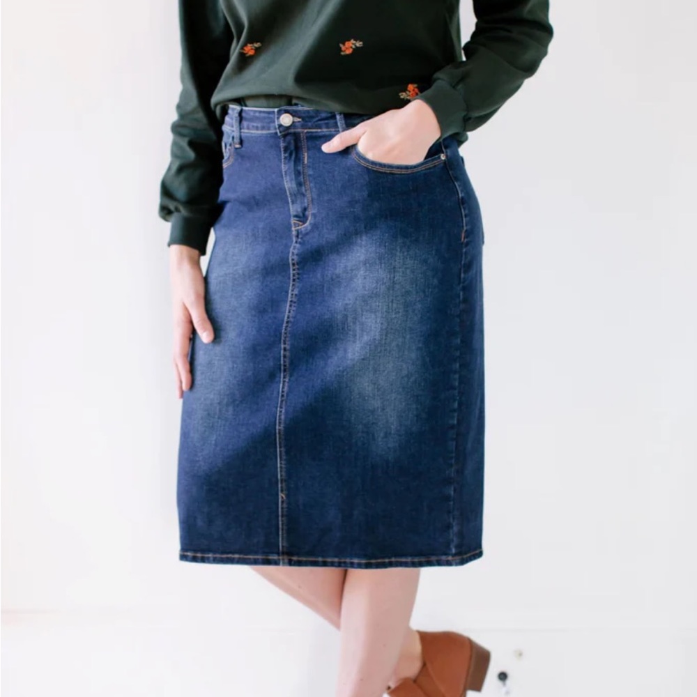 The Main Street Exchange Wren Denim Skirt Size 12